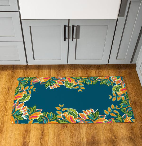 plow & hearth Harvest Blossom Jacobean Pumpkin Anti-Fatigue Mat 40"x20”