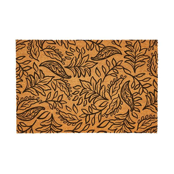 Plow & Hearth Harvest Blossom Jacobean Pumpkin Coir Mat 36"x24”