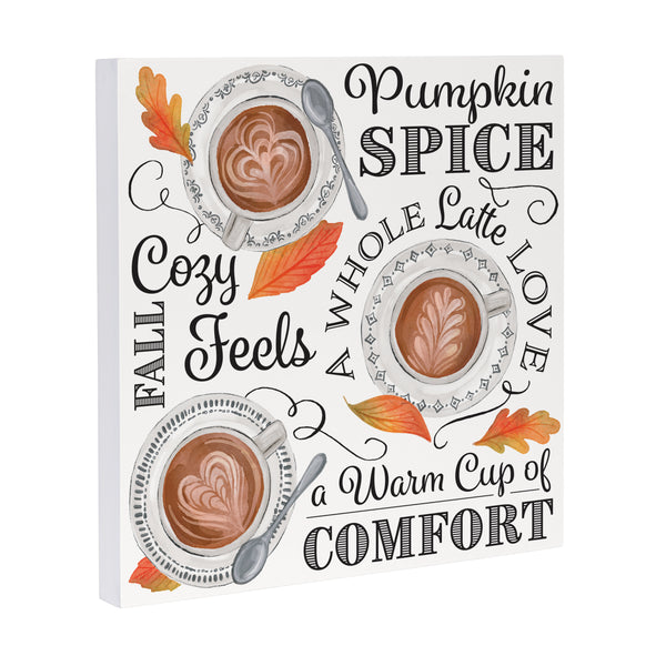 Plow & Hearth Harvest Blossom Pumpkin Spice Indoor Wall Décor 12"x12"