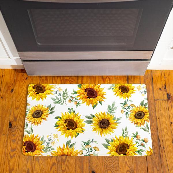 plow & hearth Harvest Blossom Sunflower Anti-Fatigue Mat 30"x18"