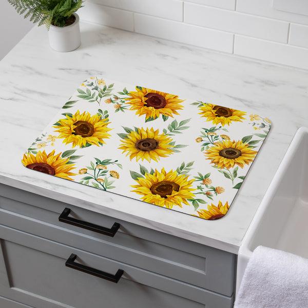 Plow & Hearth Harvest Blossom Sunflower Drying Mat 20"x15"