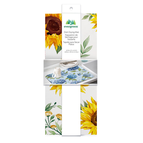 Plow & Hearth Harvest Blossom Sunflower Drying Mat 20"x15"