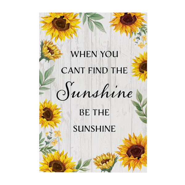 Plow & Hearth Harvest Blossom Sunflower Indoor Wall Décor "Sunshine" 24"x16"
