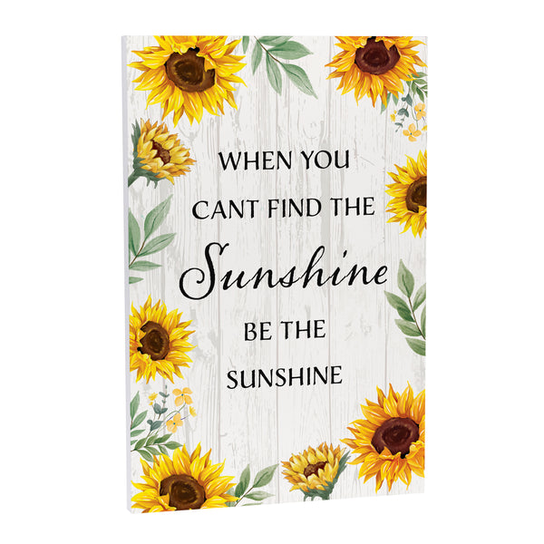 Plow & Hearth Harvest Blossom Sunflower Indoor Wall Décor "Sunshine" 24"x16"