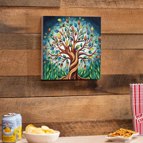 Plow & Hearth Harvest Blossom Tree Of Life Wall Décor 12"x12”