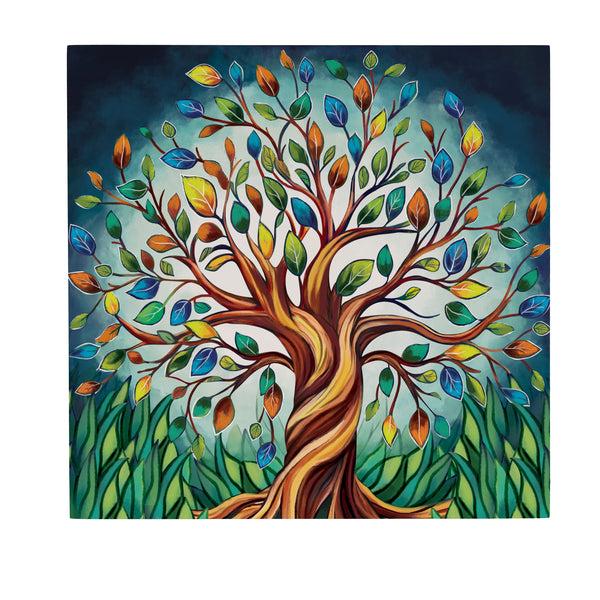 Plow & Hearth Harvest Blossom Tree Of Life Wall Décor 12"x12”