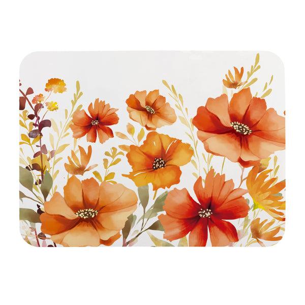 Plow & Hearth Harvest Blossom Wildflowers Drying Mat 20"x15"