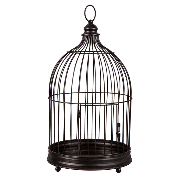 plow & hearth Harvest Blossoms Outdoor Black Bird Cage
