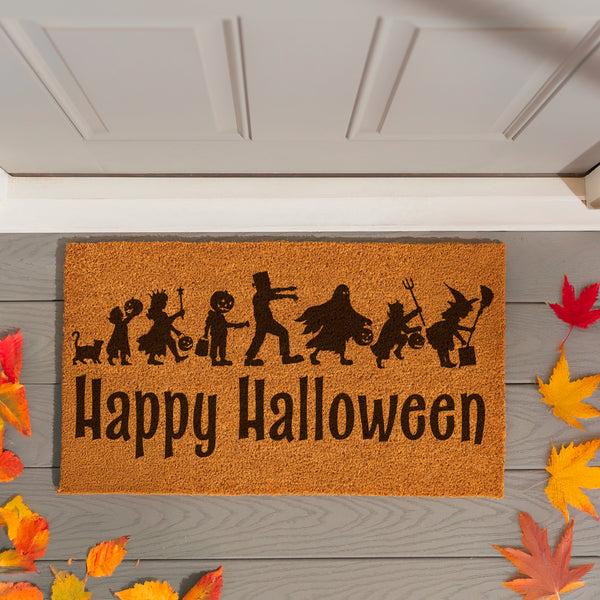 Plow & Hearth Haunted House Coir Mat "Happy Halloween" 28"x16"
