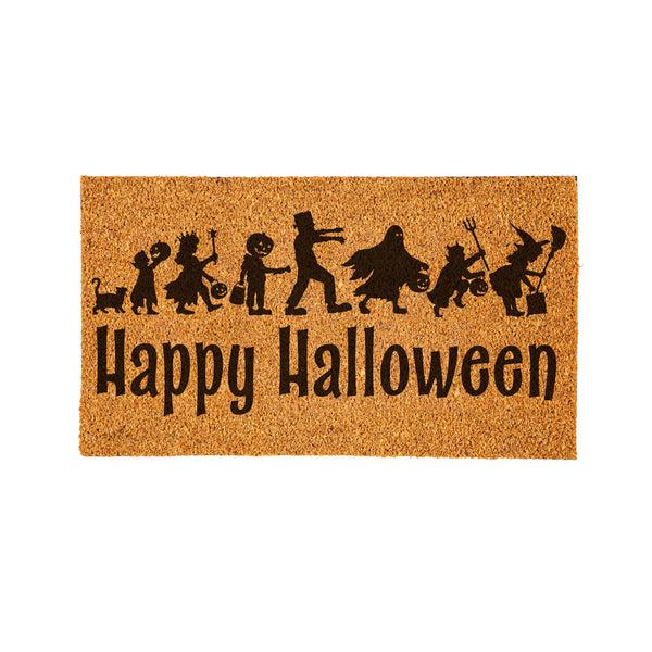 Plow & Hearth Haunted House Coir Mat "Happy Halloween" 28"x16"