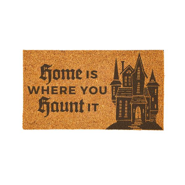 Plow & Hearth Haunted House Coir Mat "Home Is Where You Haunt IT" 28"x16"