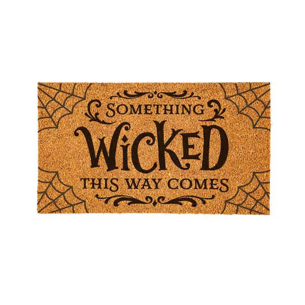 Plow & Hearth Haunted House Coir Mat "Something Wicked This Way Comes" 28"x16"