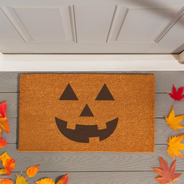 Plow & Hearth Haunted House Jack Lantern Coir Mat 28"x16"