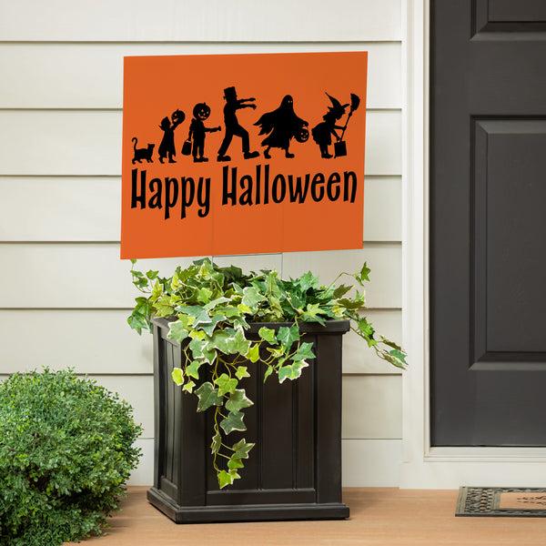 Plow & Hearth Haunted House Yard Sign "Happy Halloween" 24"x18"