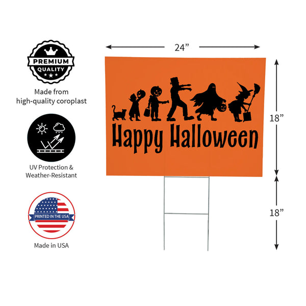 Plow & Hearth Haunted House Yard Sign "Happy Halloween" 24"x18"