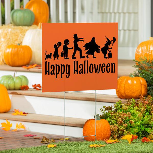 plow & hearth Haunted House Yard Sign "Happy Halloween" 24"x18"