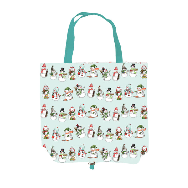 Plow & Hearth Heartfelt Cheer Drinkware Gift Set Ceramic Perfect Cup And Compact Tote Snowman 17oz Gift Box