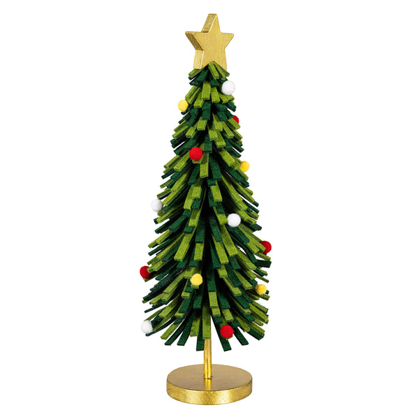 Plow & Hearth Heartfelt Cheer Table Décor Christmas Tree Fabric And Wood Set