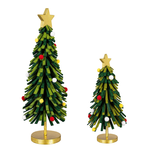 Plow & Hearth Heartfelt Cheer Table Décor Christmas Tree Fabric And Wood Set