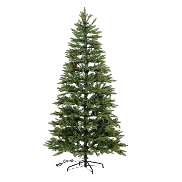 Plow & Hearth Heartfelt Cheer Tree Artificial LED Spruce 400 Lights 84"H