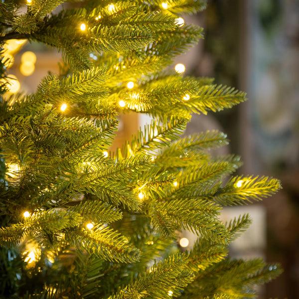 Plow & Hearth Heartfelt Cheer Tree Artificial LED Spruce 400 Lights 84"H