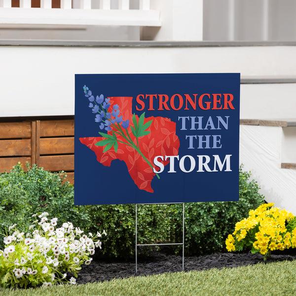 Plow & Hearth Hearts In Action For Texas Yard Sign "Stronger Than The Storm"