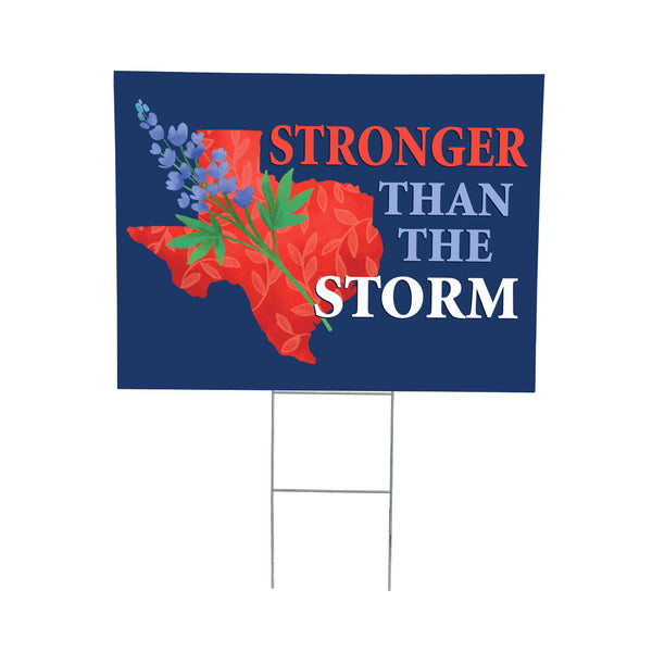 Plow & Hearth Hearts In Action For Texas Yard Sign "Stronger Than The Storm"