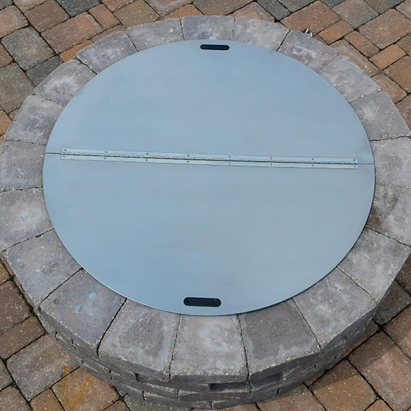 Plow & Hearth Heavy-Duty Stainless Steel Round Fire Pit Cover