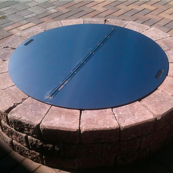plow & hearth Heavy-Duty Stainless Steel Round Fire Pit Cover