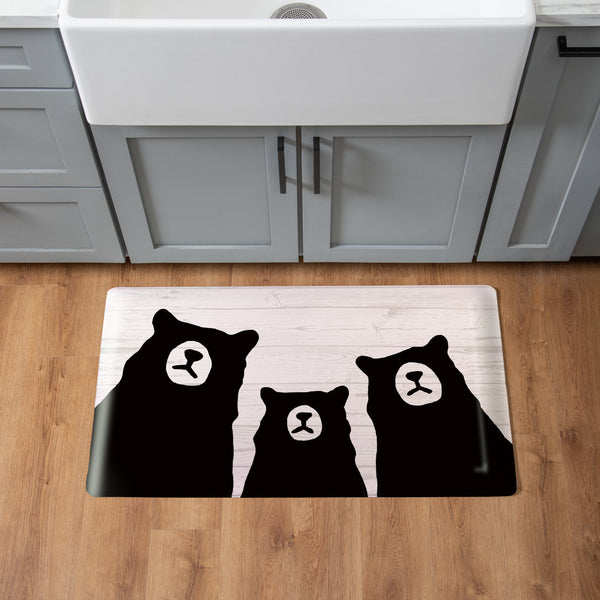 plow & hearth High Country Bear Trio Anti-Fatigue Mat 30"x18"