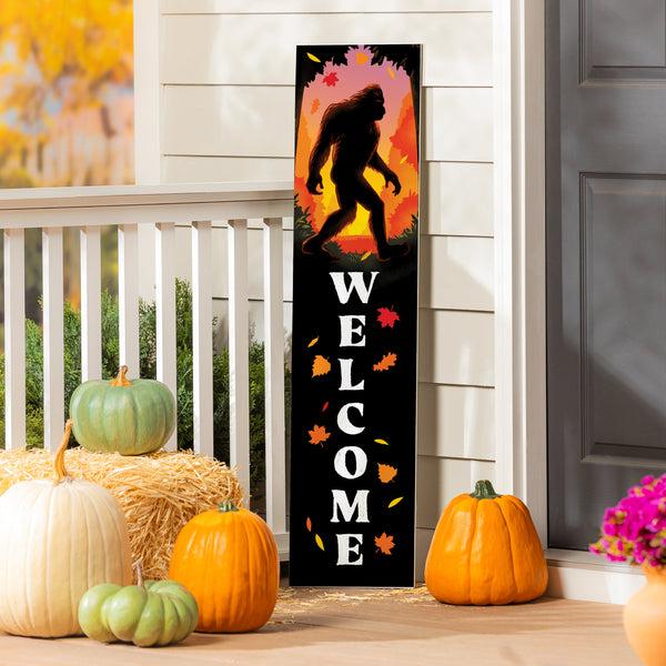 plow & hearth High Country Bigfoot Porch Leaner "Welcome" 46"H