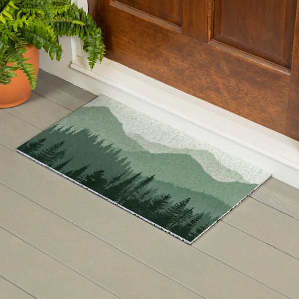 Plow & Hearth High Country Painting PVC Trapper Mat 28"x16"