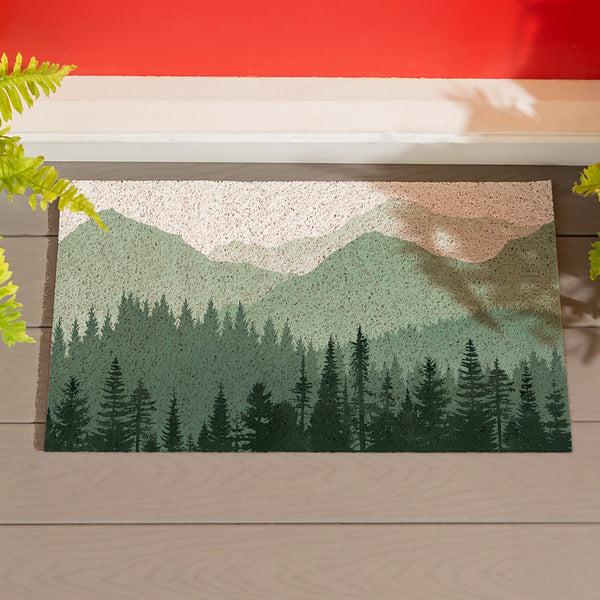 plow & hearth High Country Painting PVC Trapper Mat 28"x16"