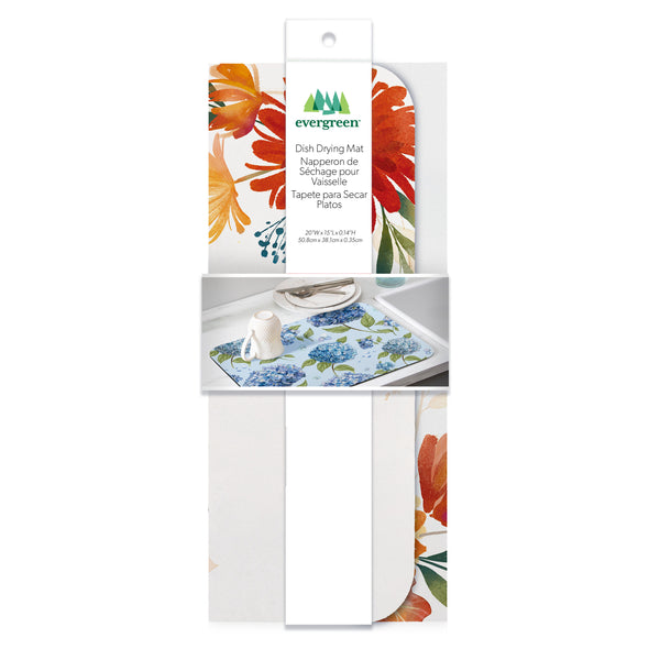 Plow & Hearth High Country Pheasant Drying Mat Florals 20"x15"