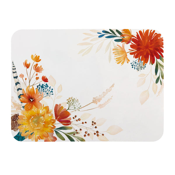 Plow & Hearth High Country Pheasant Drying Mat Florals 20"x15"