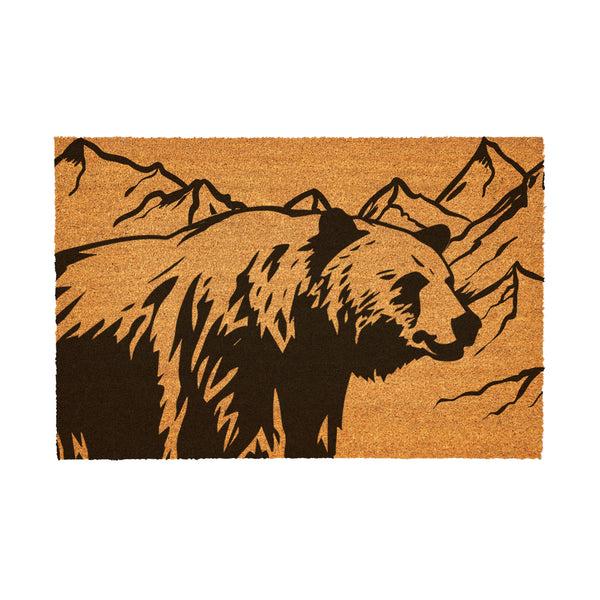 plow & hearth High Country Wilderness Coir Mat Bear 36"x24"