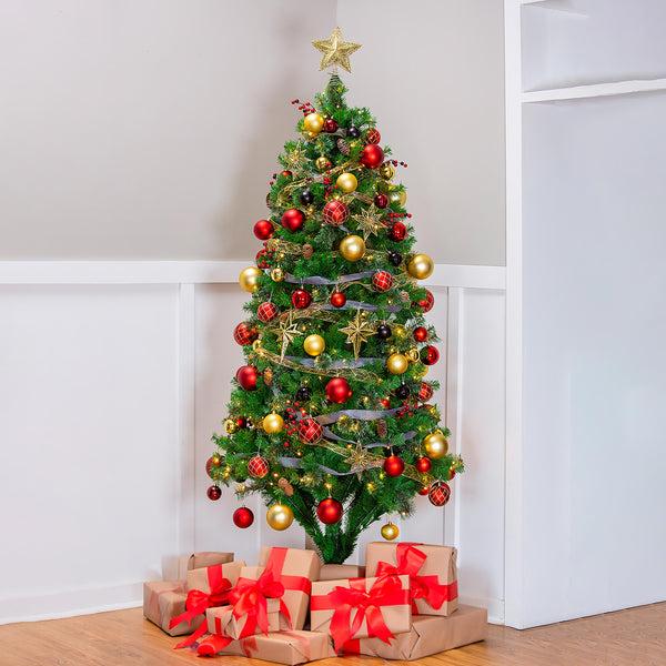 plow & hearth Holiday Traditions Complete Christmas Tree Kit with 250 Lights and 140 Decorations 7½'H