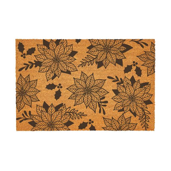 Plow & Hearth Holly Homestead Coir Mat Flower & Stripes Coir Mat 36"x24"