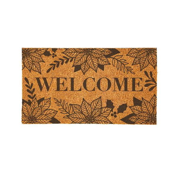 Plow & Hearth Holly Homestead Coir Mat "Welcome" 28"x16"