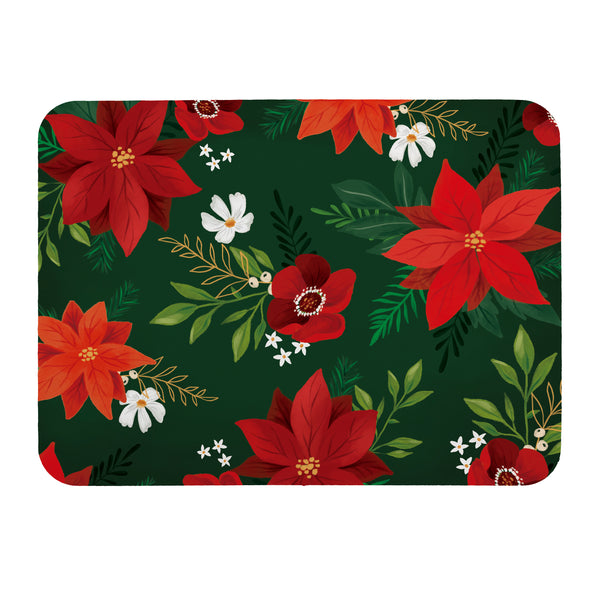 Plow & Hearth Holly Homestead Flower With Leaf Drying Mat 20"x15"