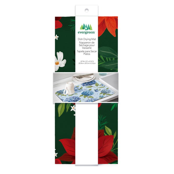 Plow & Hearth Holly Homestead Flower With Leaf Drying Mat 20"x15"