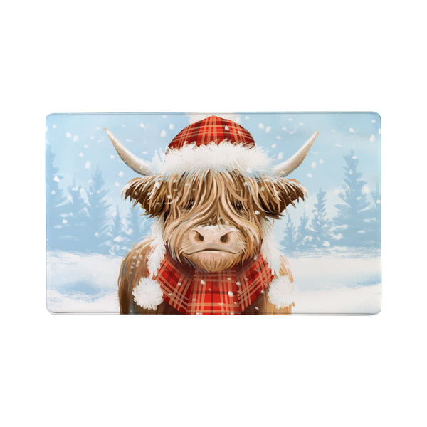 Plow & Hearth Holly Homestead Highland Cow Anti-Fatigue Mat 30"x18”