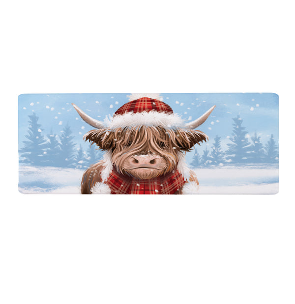 Plow & Hearth Holly Homestead Highland Cow Anti-Fatigue Mat 40"x20”