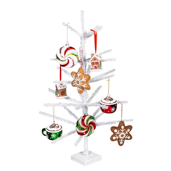 Plow & Hearth Home Display Christmas Tree White Ornament Tabletop Display 28"H