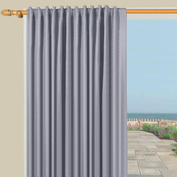 Plow & Hearth Homespun Insulated Curtain Double Wide Patio Panel