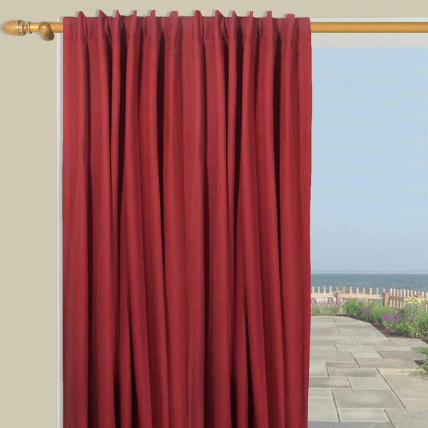 Plow & Hearth Homespun Insulated Curtain Double Wide Patio Panel
