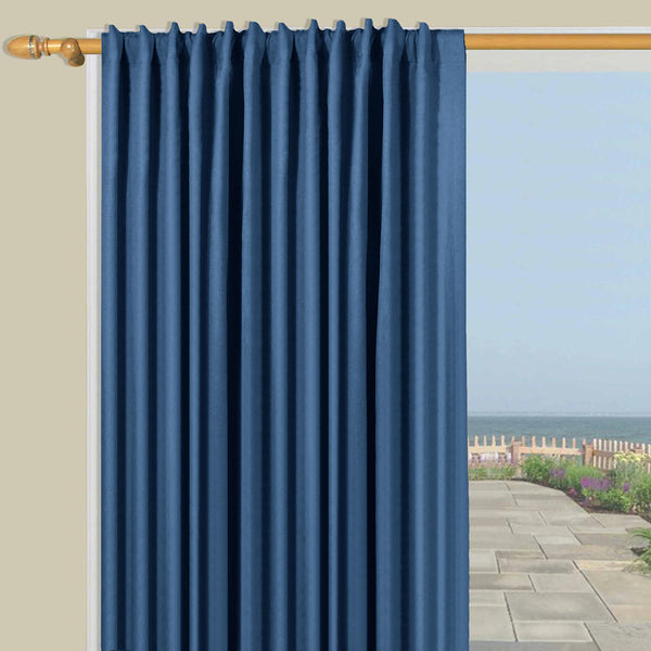 Plow & Hearth Homespun Insulated Curtain Double Wide Patio Panel