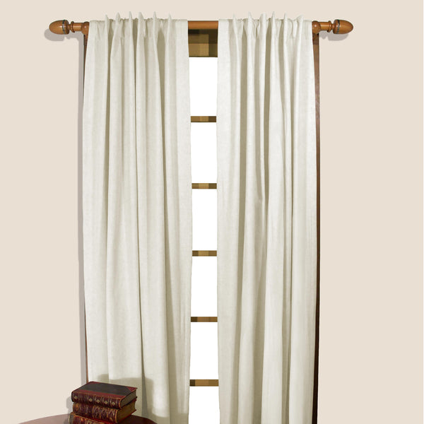 plow & hearth Homespun Rod-Pocket Insulated Curtain 96"L plow & hearth Homespun Rod-Pocket Insulated Curtain 96"L
