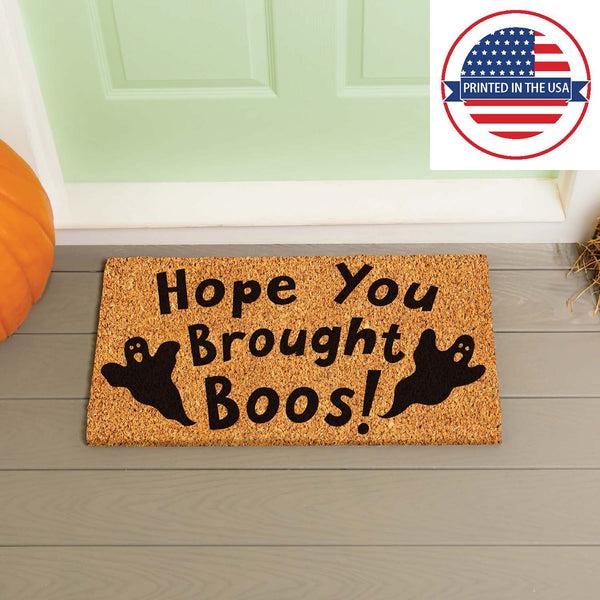 Plow & Hearth Hope You Brought Boos Coir Doormat 28"x16"