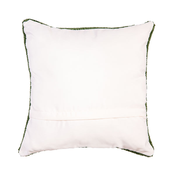 Plow & Hearth Hydrangea Haven VivaStyle Indoor/Outdoor Hooked Pillow 18"x18"